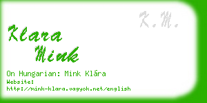klara mink business card